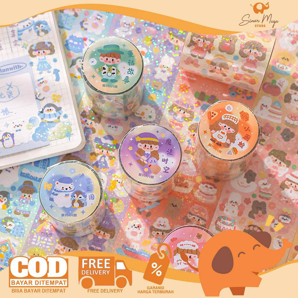 

Little Heart Journey Hologram Roll Deco Stickers / Sticker Stiker Gulung Kertas Motif Lucu