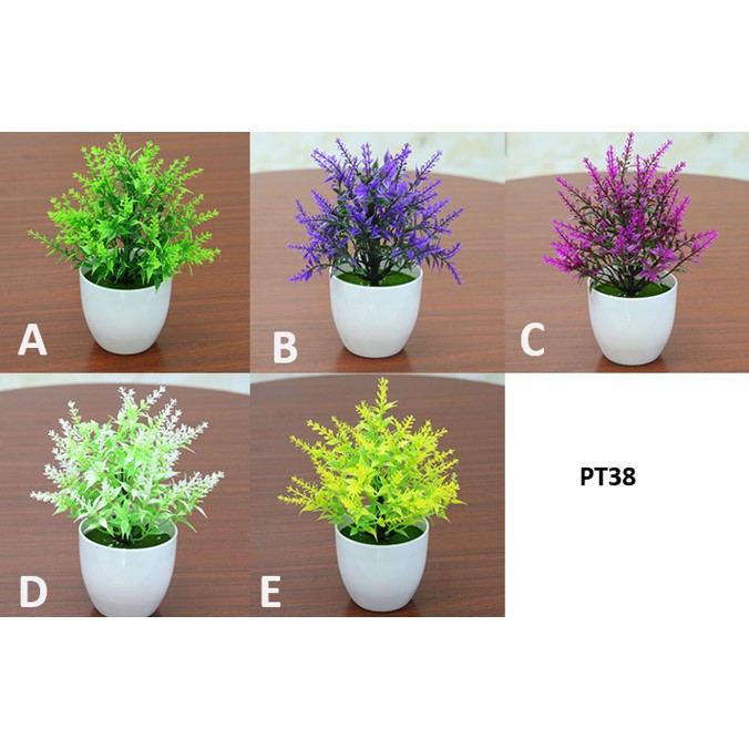 MOGYMOGY PT38 Pot Tanaman Hias Bunga Hias Plastik Ornamen Pot Bongsai Artificial Flower Decoration