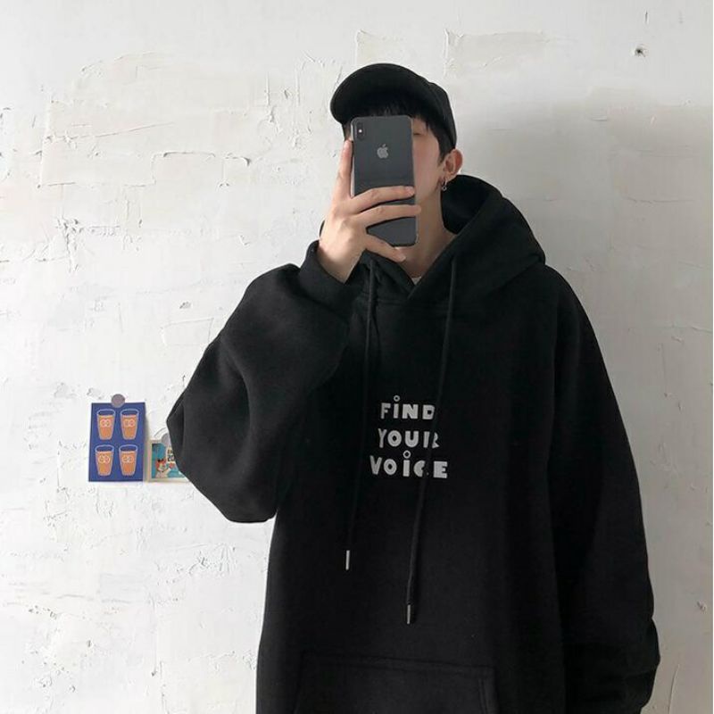 S - XXXXXL(6XL) Hoodie FIND YOUR VOICE Jaket Fleece Oversize Harajuku BIGSIZE Unisex Korean Style Jaketin aja