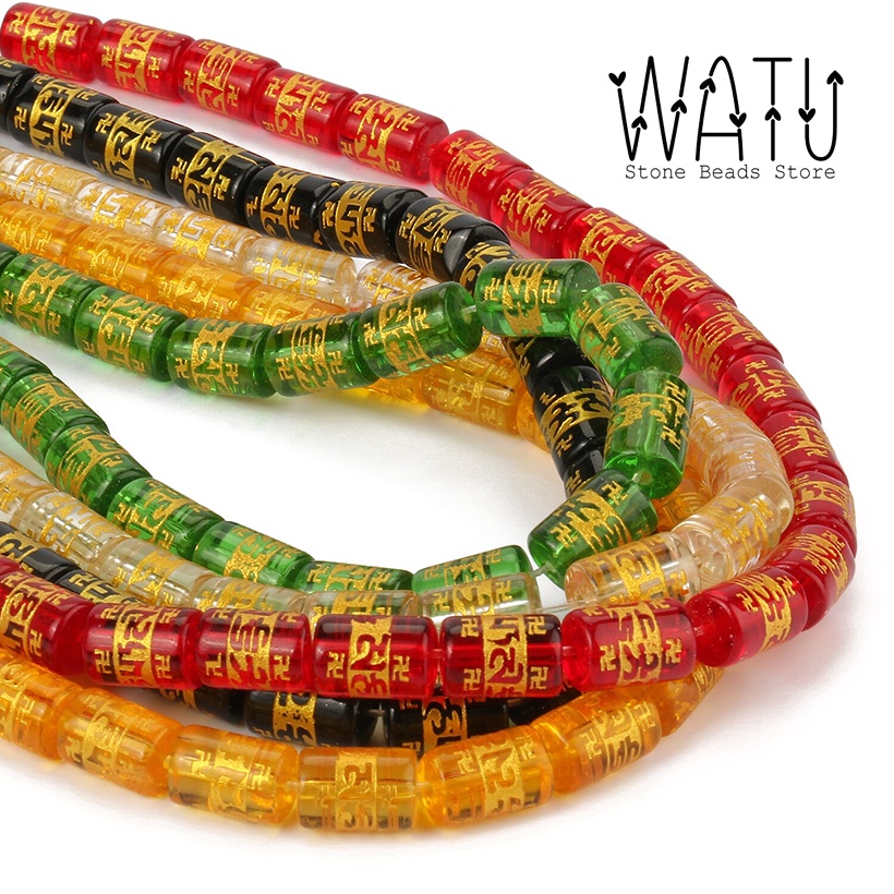 Manik Batu Mantra Tibetan Mantra Tube Beads