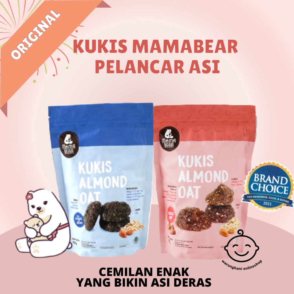 Mama Bear Kukis Mamabear Kukis Almond Oat Pelancar ASI Booster Asi Cemilan Snack Ibu Menyusui