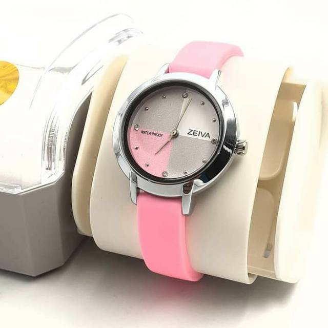 JAM TANGAN WANITA/CEWEK KEREN ELEGANT ZEIVA MODEL GELANG NEW WATER RESIST