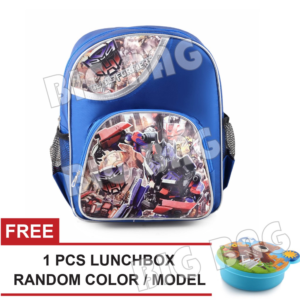 RTM - Tas Ransel Anak Laki Laki Karakter - Tobot - Ready For The Battle War + FREE Lunchbox