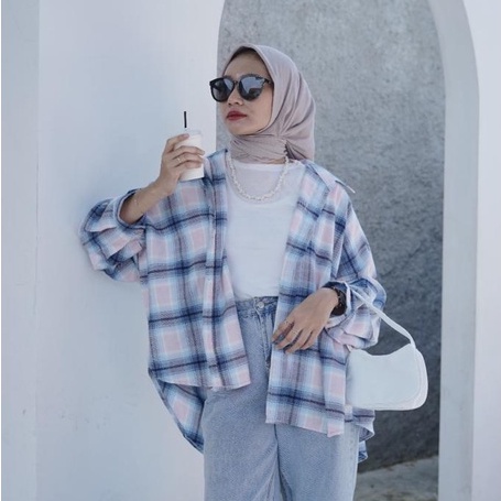 KEMEJA HURIA FLANEL OVERSIZE