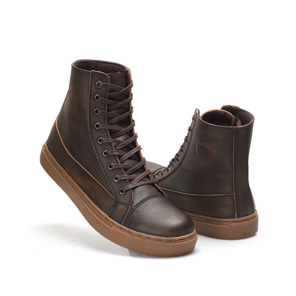 Valdemar Camel (Kulit Asli) - Sepatu Boots Pria Kasual Kulit Asli Boot Casual Cowok Original