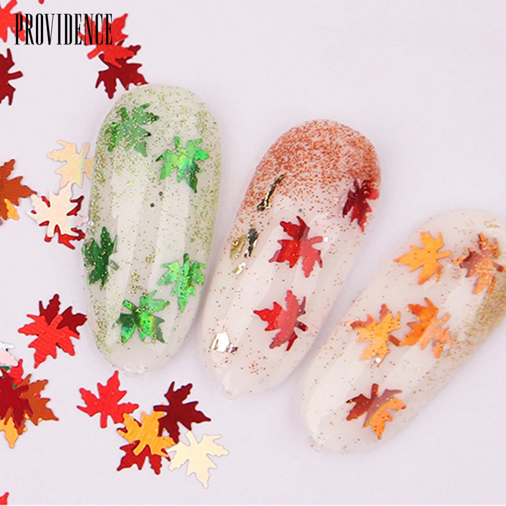 Providence 12 Color Maple Leaf Holographic Shiny Nail Art Glitter Sequins Manicure