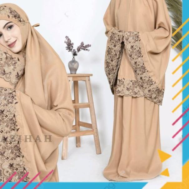 ➻ mukena telekung dewasa terbaru floraleena MK Mukena Bordir Mewah Seserahan Pernikahan Super Jumbo 