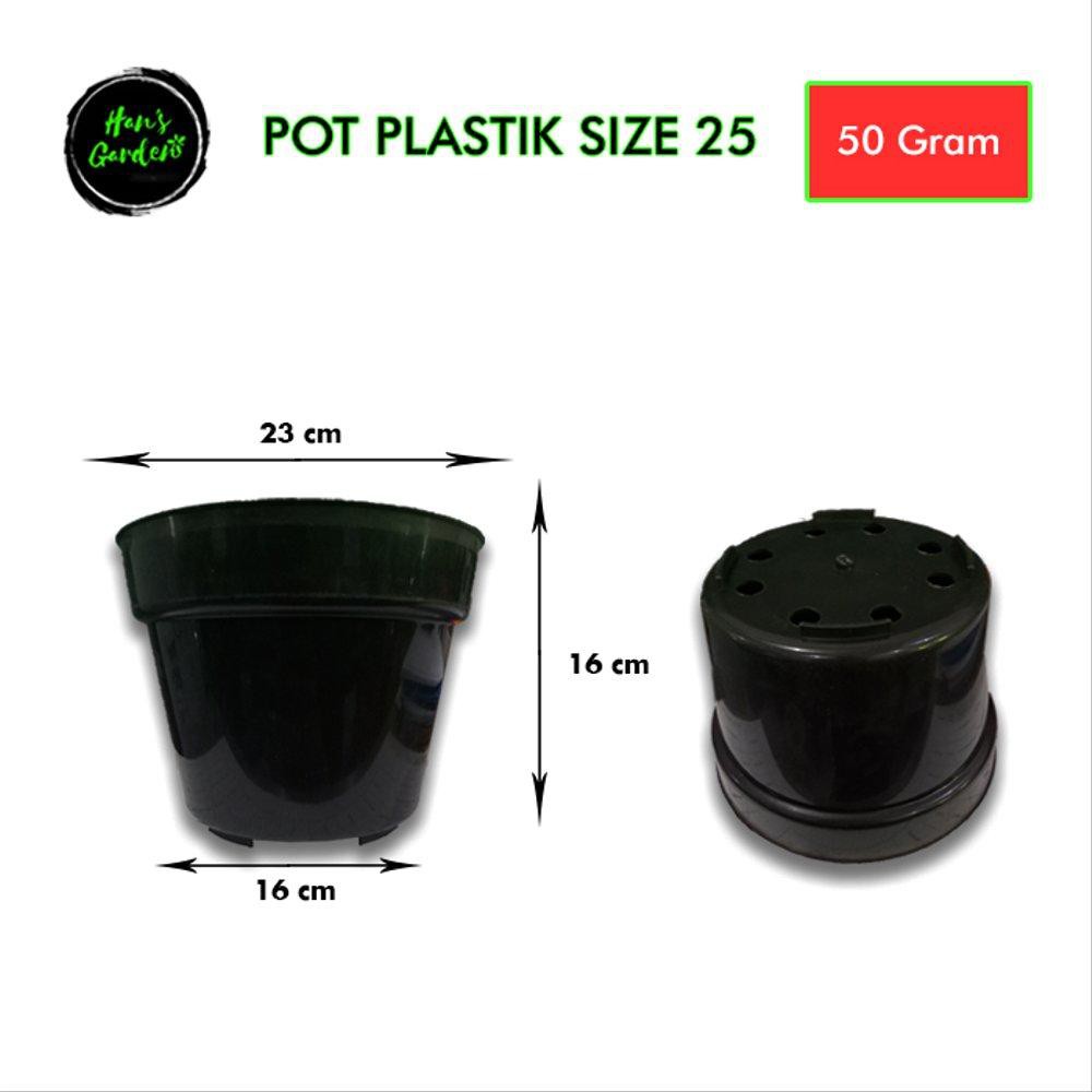 Jual Pot 25 cm hitam pot bunga plastik grosir murah Murah