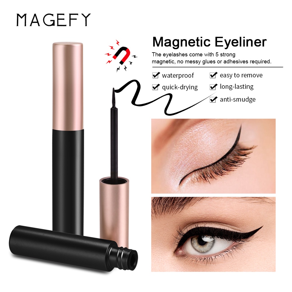 MAGEFY Eyelash Magnetic Eyeliner 3D Natural Hair Bulu Mata Palsu Magnetik Bulu Mata Magnet 7098