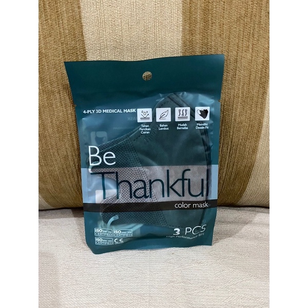 Masker Thankfull Duckbill 4ply 3D Mask Sachet isi 3pcs