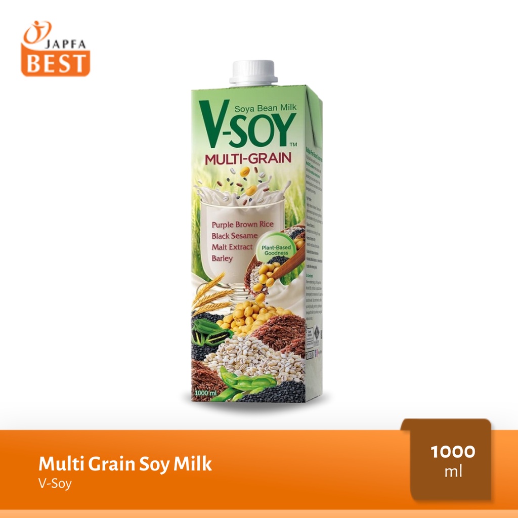 Multi Grain Soy Milk V-Soy / Susu Kedelai Multi Grain V-Soy 1L