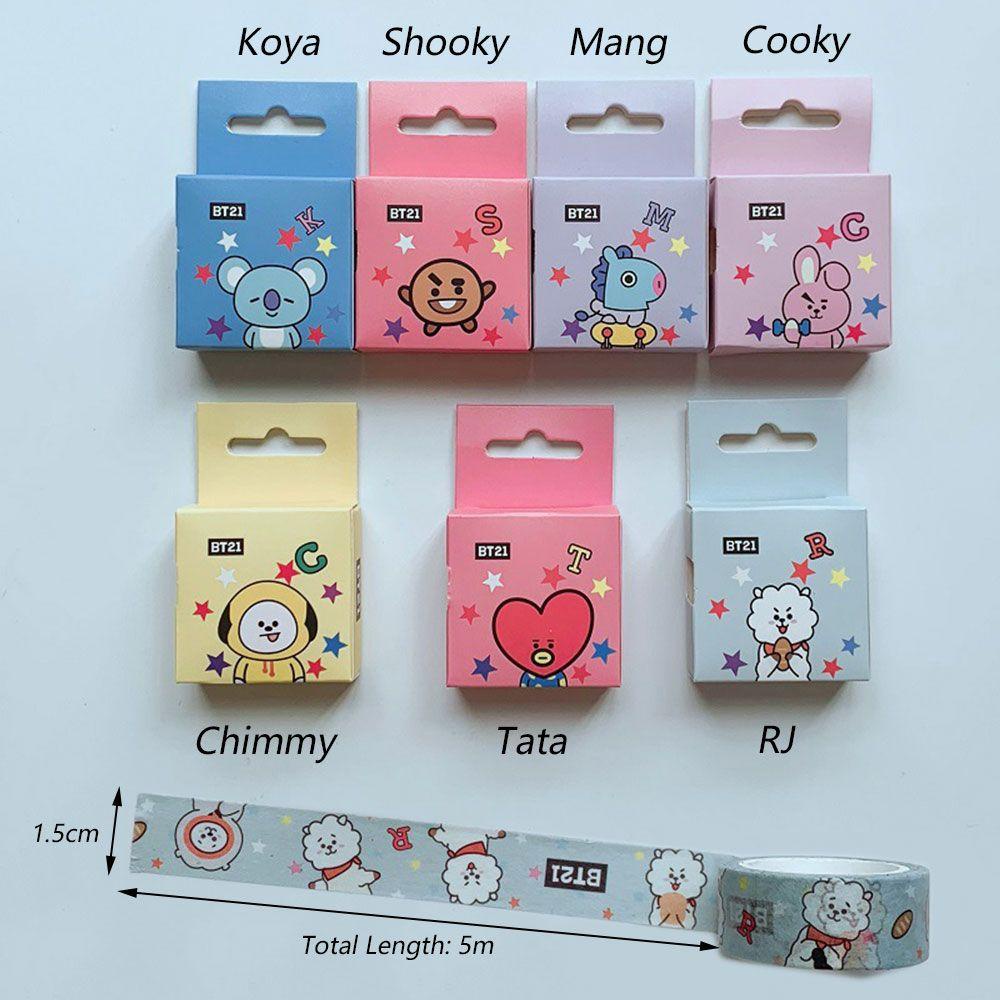 R-flower Washi Tape Aman Dan Tidak Beracun Butter Album Terkait Bahan Kertas Washi Stiker BT21