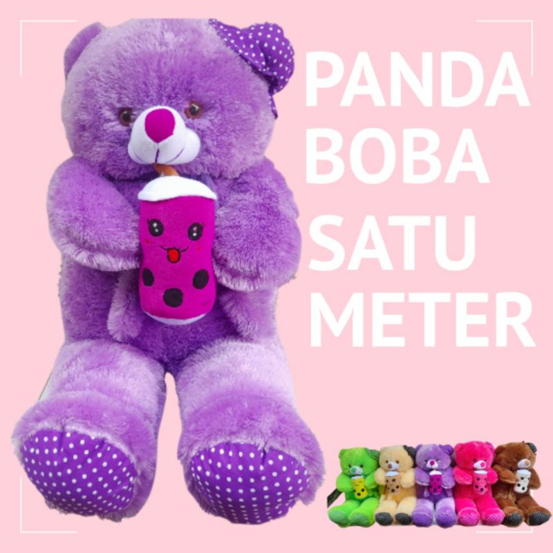 Boneka Panda Bear Jumbo 1 Meter Gratis Boneka Boba Murah