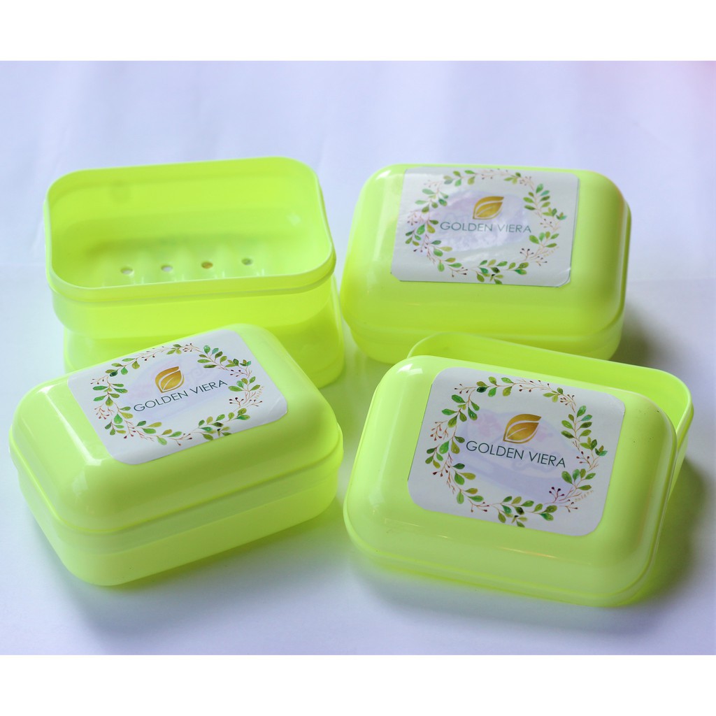 Wadah Tempat Sabun Plastik Angel Jellybox Kotak Warna Hijau Pink Orange / Jaring Sabun / Foaming Net