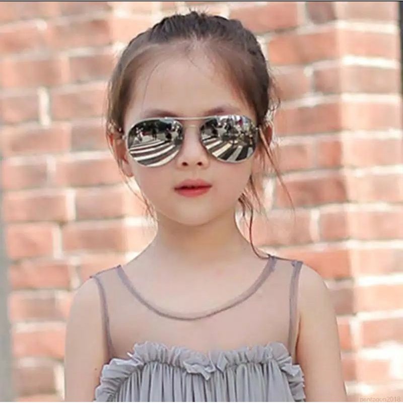 Kacamata Anak anak Model Aviator Anti UV Kaca mata Anak Cewe Kids Sunglasses Kacamata Anak Gaya