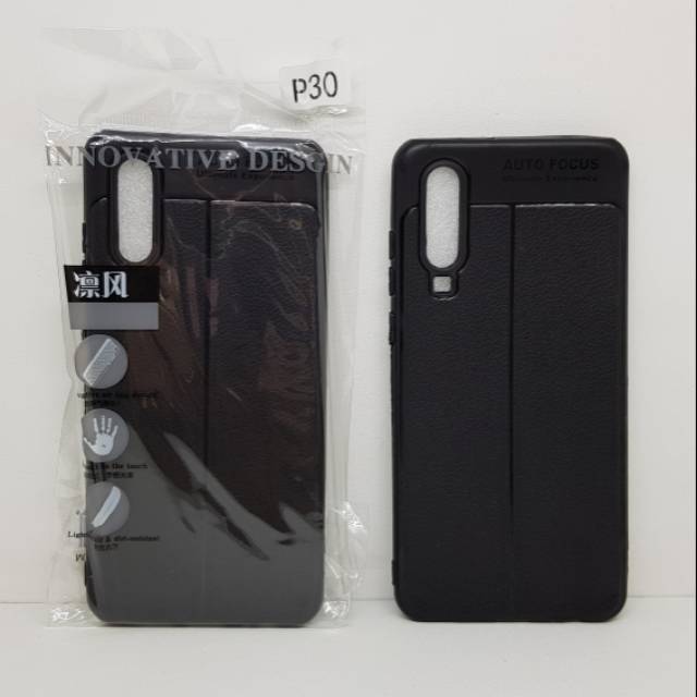 Auto Focus Huawei P30 6.1 inchi Leather Soft Case Huawei P30 Auto Fokus Huawei P30 Motif Kulit Jeruk