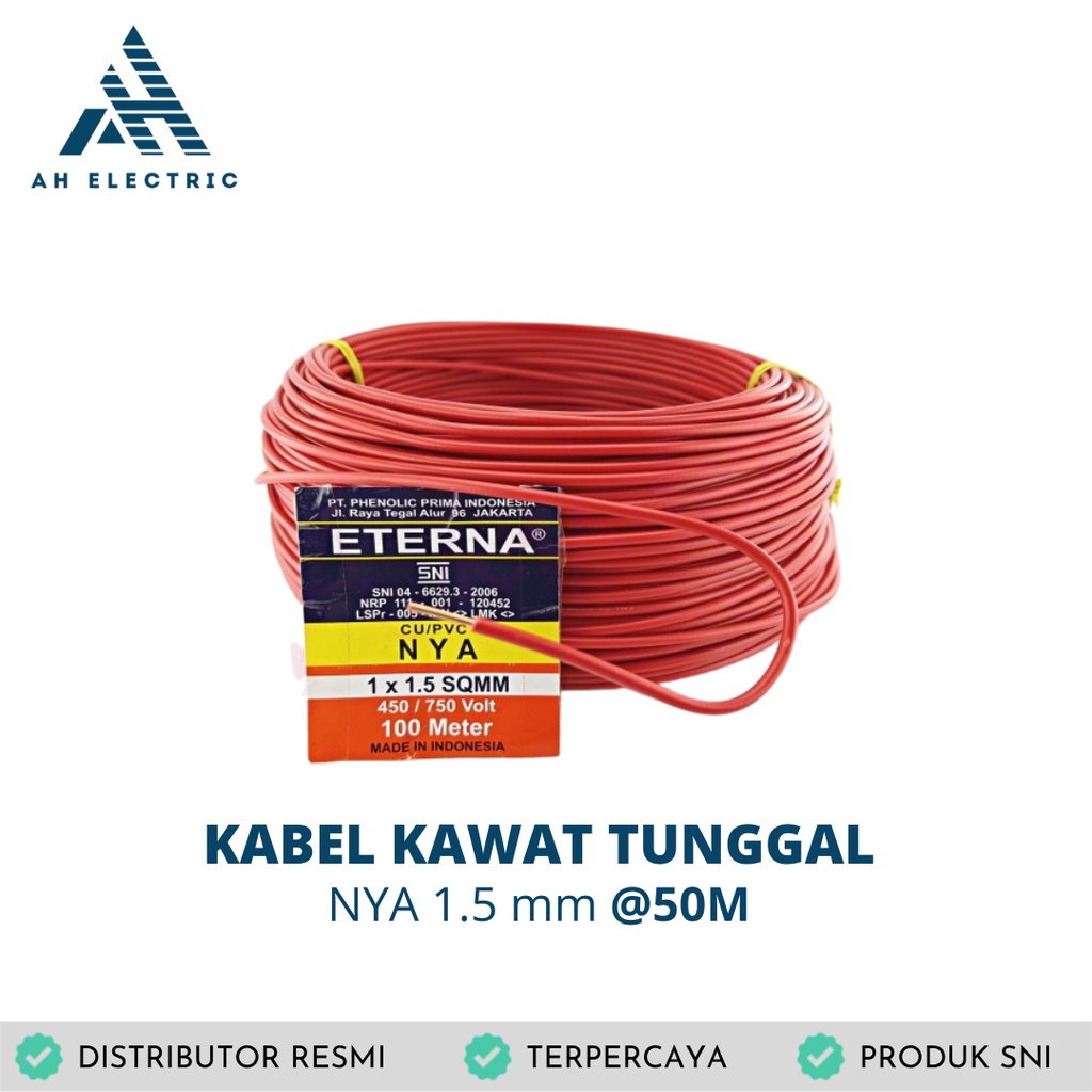 Kabel NYA 1.5 mm ETERNA @50M / NYA 1.5 mm ETERNA / NYA 1,5 mm Eterna / NYA 1 5 mm ETERNA/ Kabel Kawa