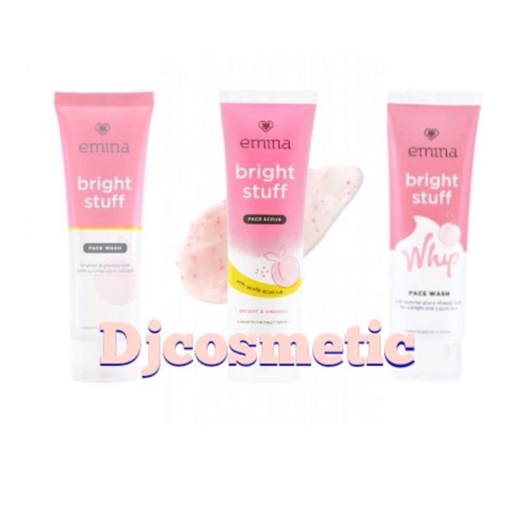 Emina Bright Stuff Face Wash | Face Scrub | Whip Face Wash 50ml | 100ml