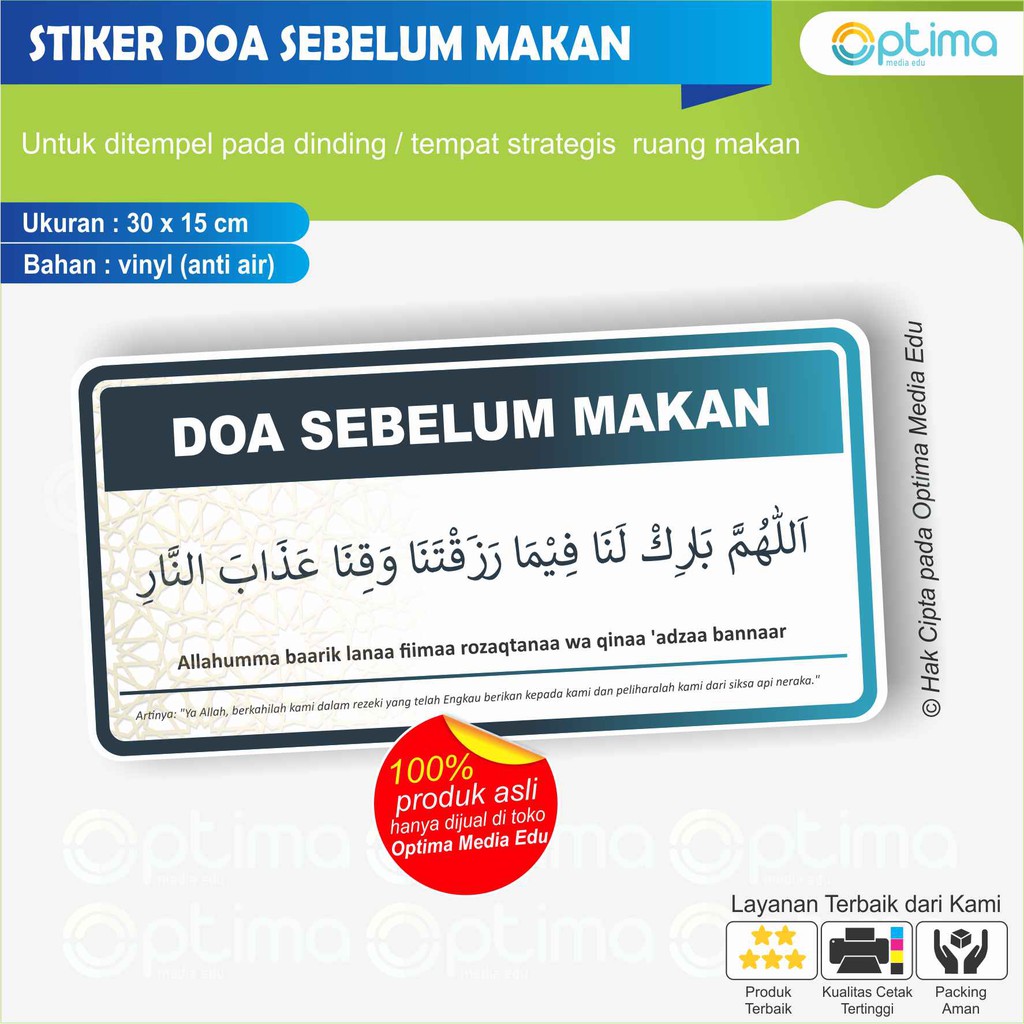 

STIKER tulisan DOA SEBELUM MAKAN