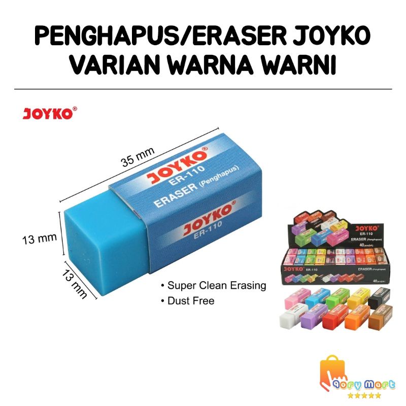 

ERASER JOYKO WARNA WARNI | PENGHAPUS JOYKO