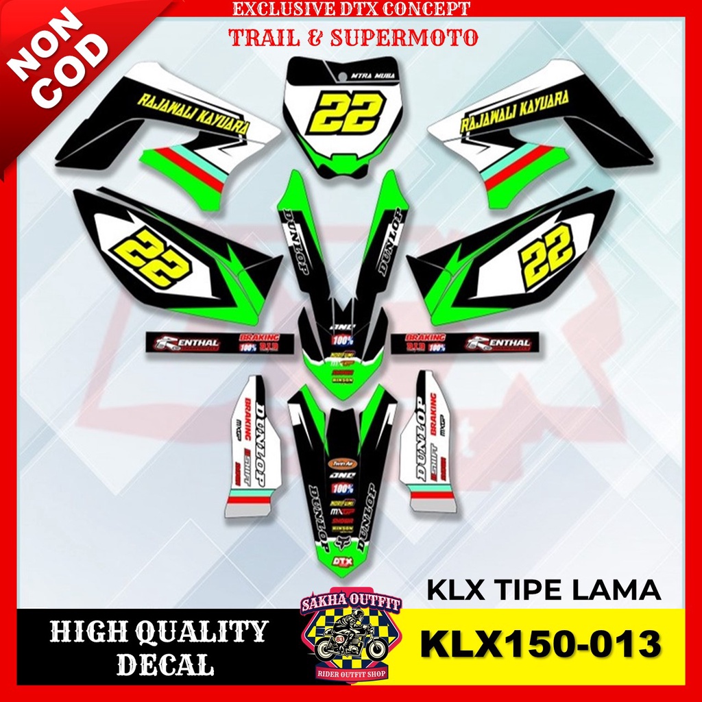 Decal KLX stiker motor stiker trail KLX stiker motor keren decal KLX 150 stiker variasi motor decal 