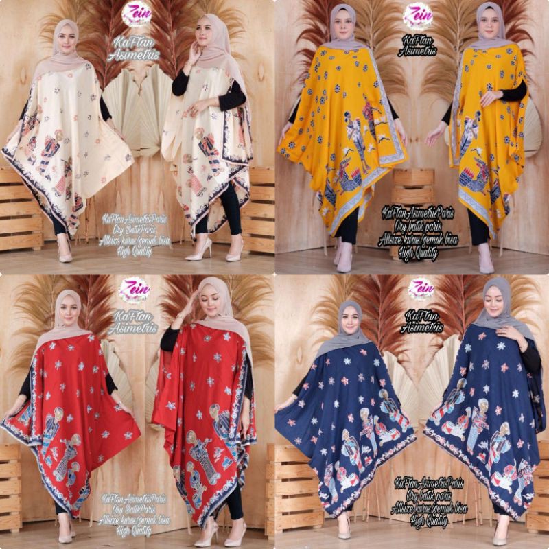 dress batik murah solo kaftan asimetris mbok jamu series batik tuman solo