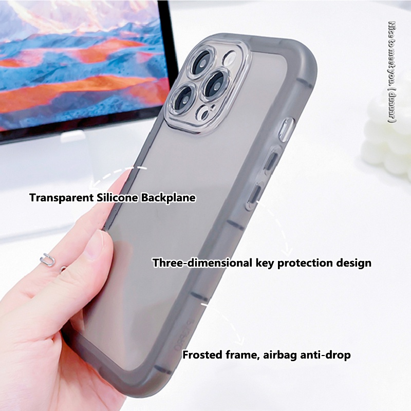 Soft Case Silikon Transparan Tahan Jatuh Untuk iPhone 13 Pro MAX 12 Pro MAX 11 Pro MAX X XS MAX XR