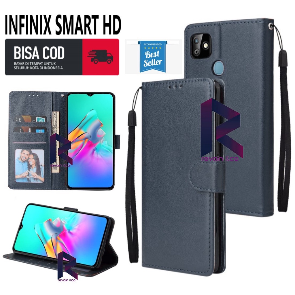 CASE INFINIX SMART HD FLIP WALLET LEATHER KULIT PREMIUM FLIP COVER SARUNG BUKA TUTUP FLIP CASE INFINIX SMART 5