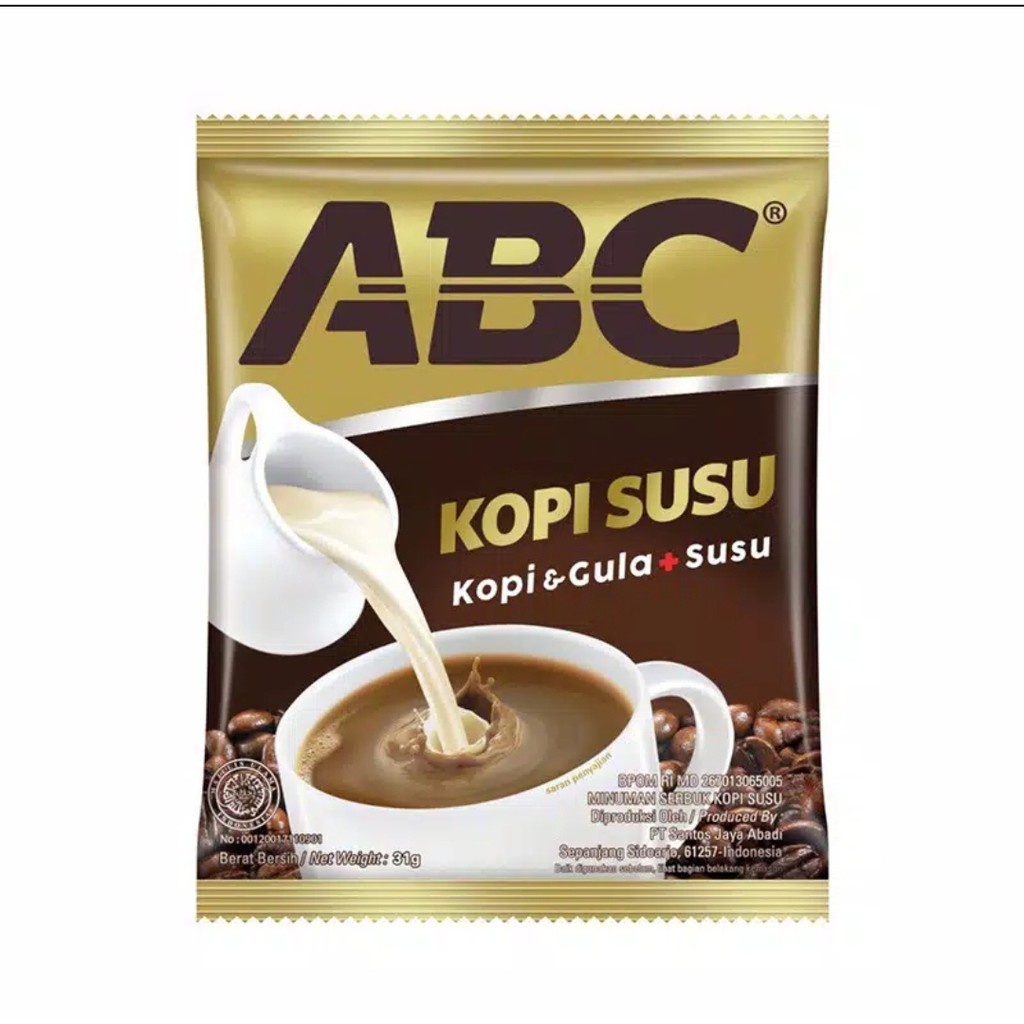 

ABC Kopi Susu 31 gr Renteng (1Renteng=5 sachet)