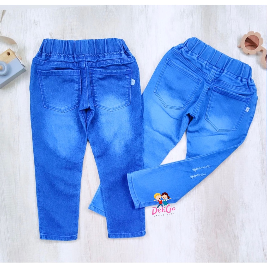 celana Jeans panjang Anak ripped unisex 1th-13thn