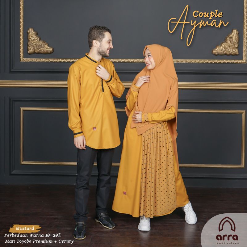 Gamis Sarimbit Keluarga Ayah Ibu Anak Series Ayman Warna Mustard Original Premium Pasangan Couple Busana Muslim Kapel Kondangan Terbaru Baju Couple Keluarga Muslim Sarimbit Keluarga 2023 Sarimbit 2023 Baju Kondangan Wanita Kekinian Jumbo