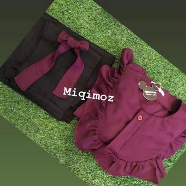 Mezaluna set maroon