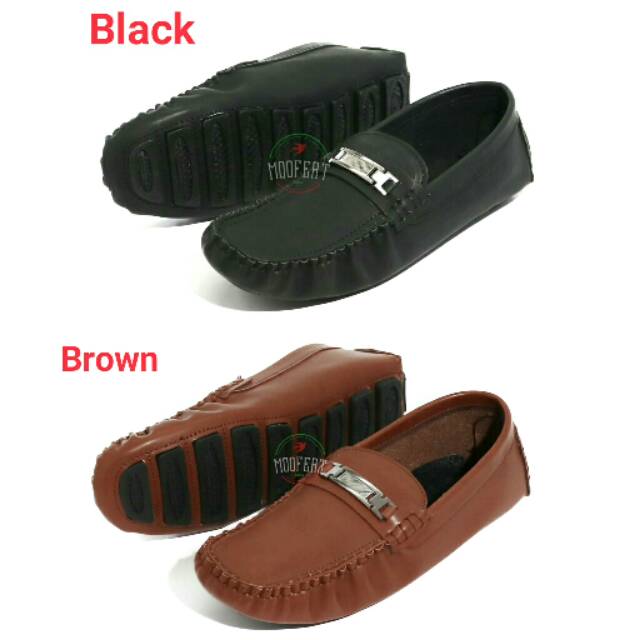 SEPATU SANTAI KULIT MOOFEAT MOCCASIN BELT