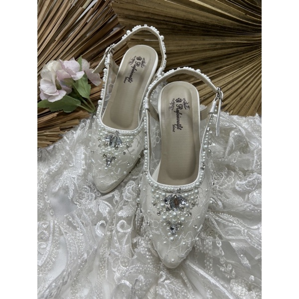 Rafaizoutfit sepatu wedding sepatu wanita pesta kiyarisa putih tinggi 7cm tahu