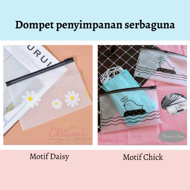 Dompet zipper serbaguna tempat masker kotak masker tempat penyimpanan multifungsi