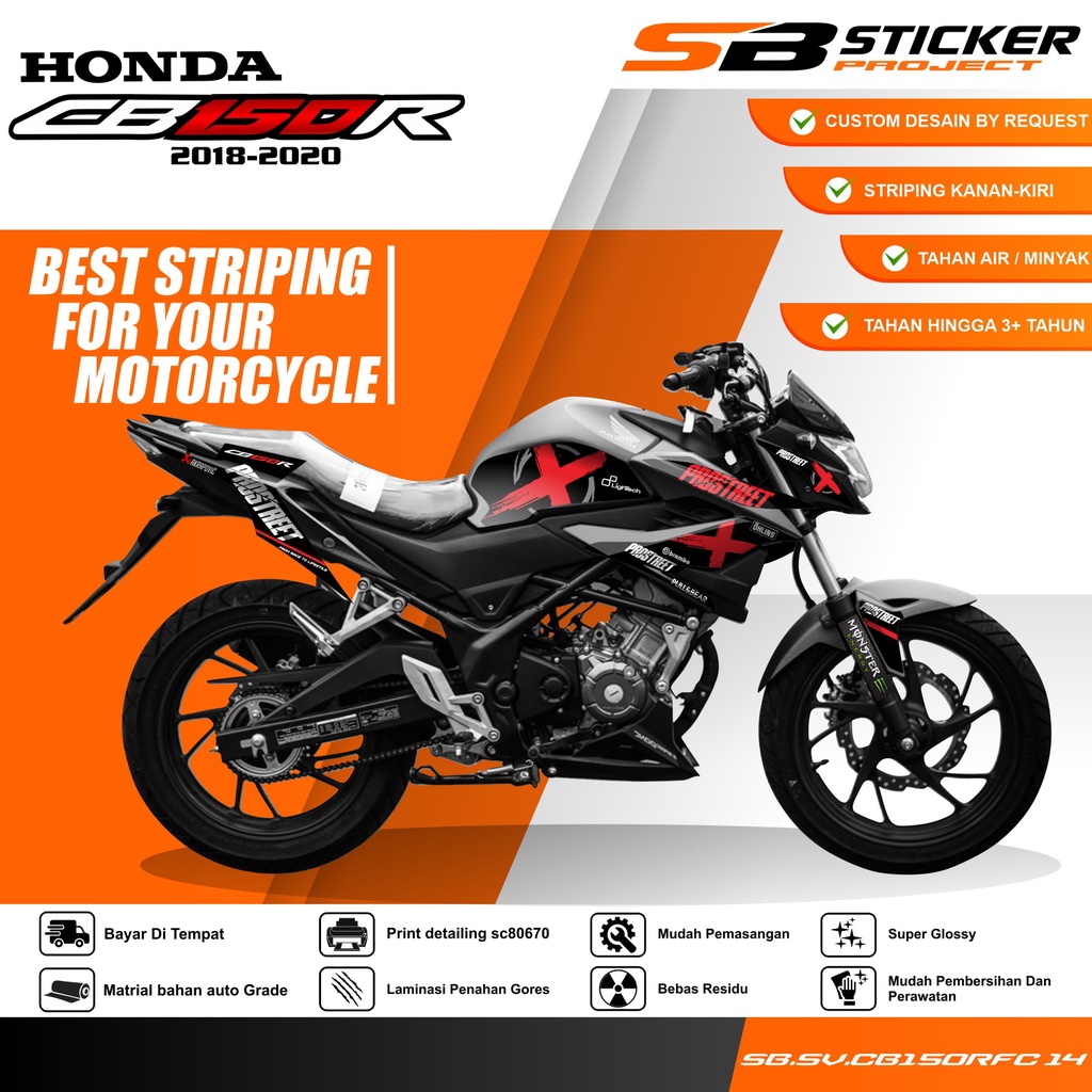 STRIPING CB150R FACELIFT - STRIPING HOLOGRAM HONDA CB150R FACELIFT 2018-2020 SB-014
