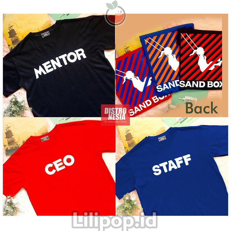 Lilipop Baju Kaos Tshirt  Pria Sandbox Mentor Ceo Staff Atasan Korea Drakor Kaos Basic Allsize