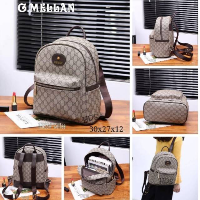 Backpack Gucci Mellan Tas Fashion Wanita Tas Ransel Cantik Murah Tas Gendong Bagus Murah Tas Kuliah