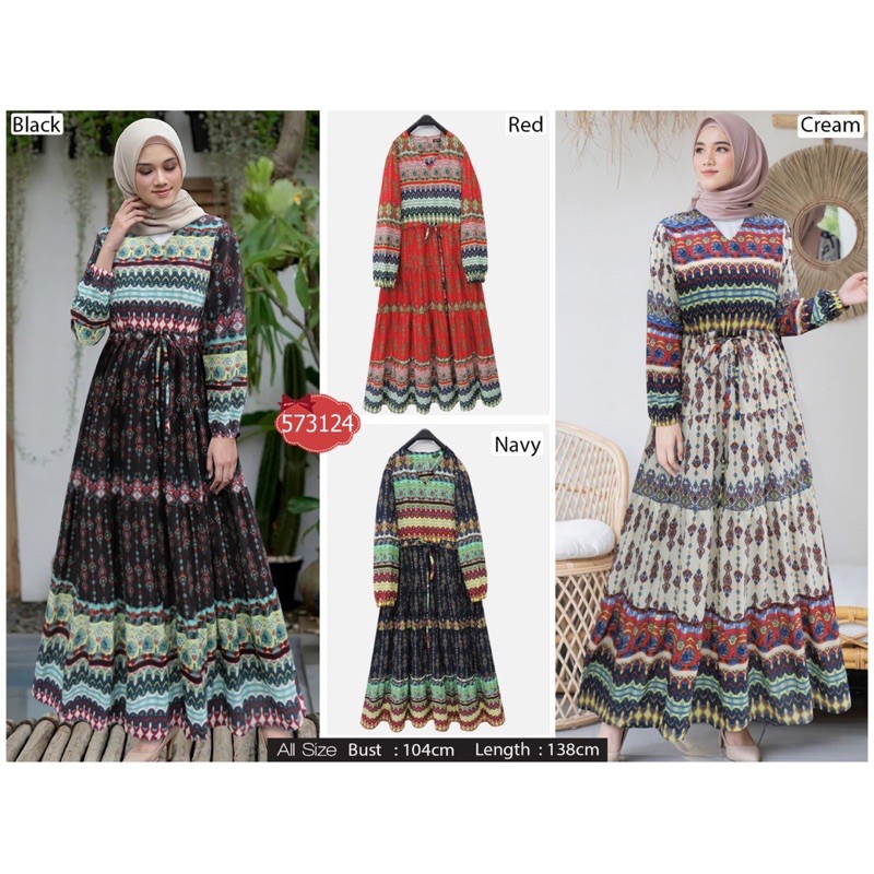 Extu Maxi Motif Azizah Plisket 573124