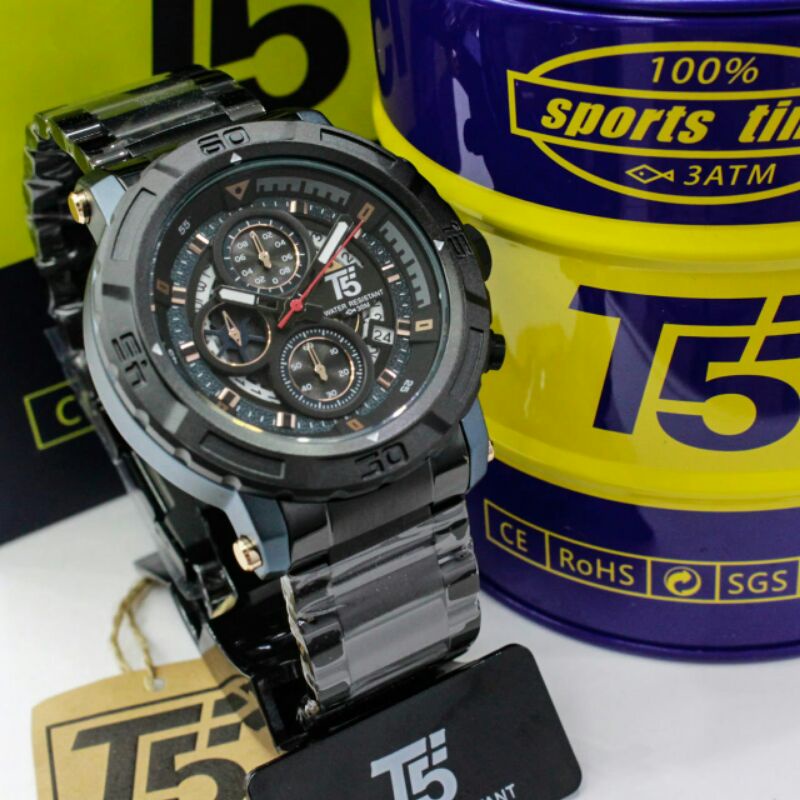 Jam T5 H 3814 original jam tangan pria T5 H 3814 garansi Water resist