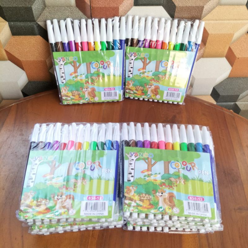 

Spidol 1set 12 Warna Merk Vanco & Vis-1