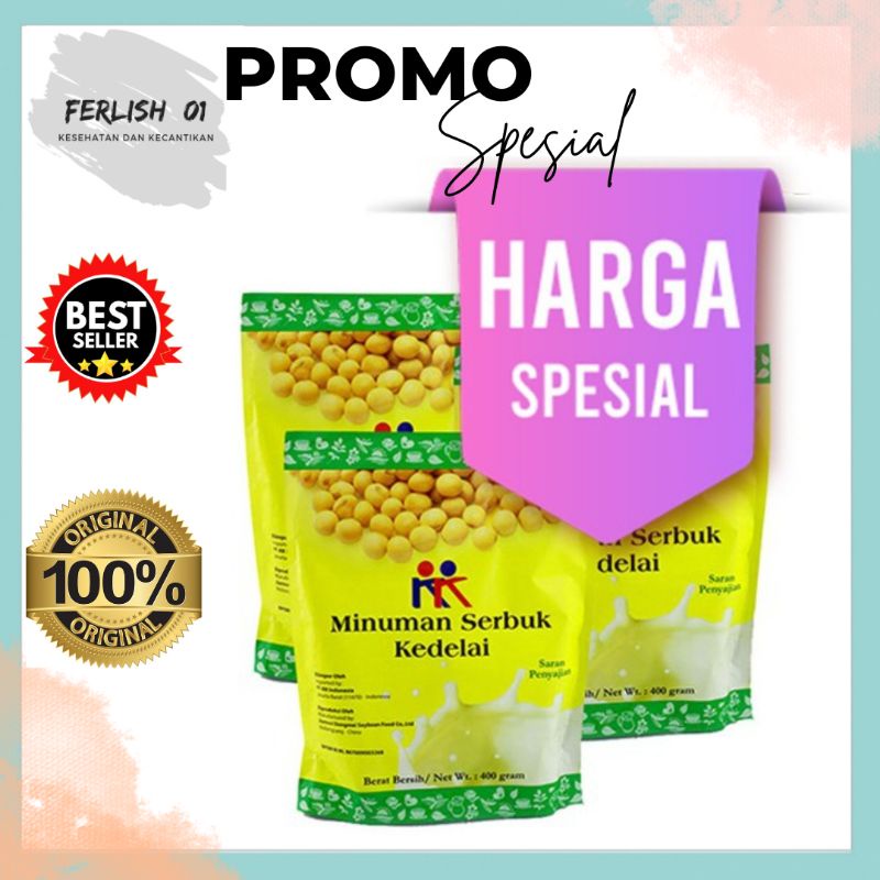 

KK Minuman Serbuk Kedelai (Soya Bean) 400g nutrisi untuk kesehatan Penambah Berat Badan KK Indonesia