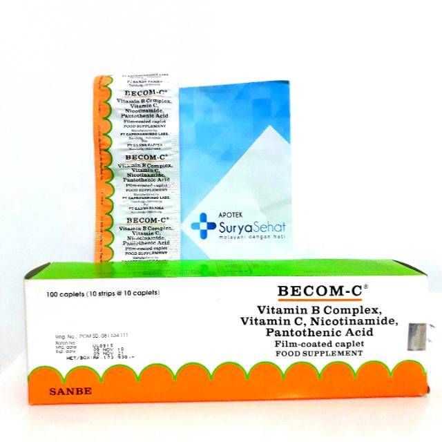 BECOM-C Vitamin B komplex Strip isi 10 kaplet