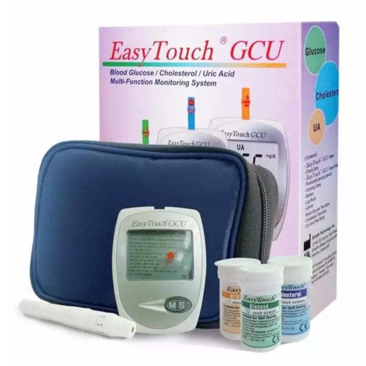FREE POUCH GCU Easy Touch / Alat Ukur Gula Darah dan Kolesterol ET / Alat Tes Gula Darah