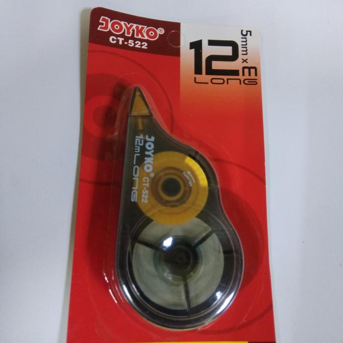 

Correction Tape Joyko Ct-522 (12Mx5Mm) - 1Pack Isi 12Pcs Promo Hari Ini