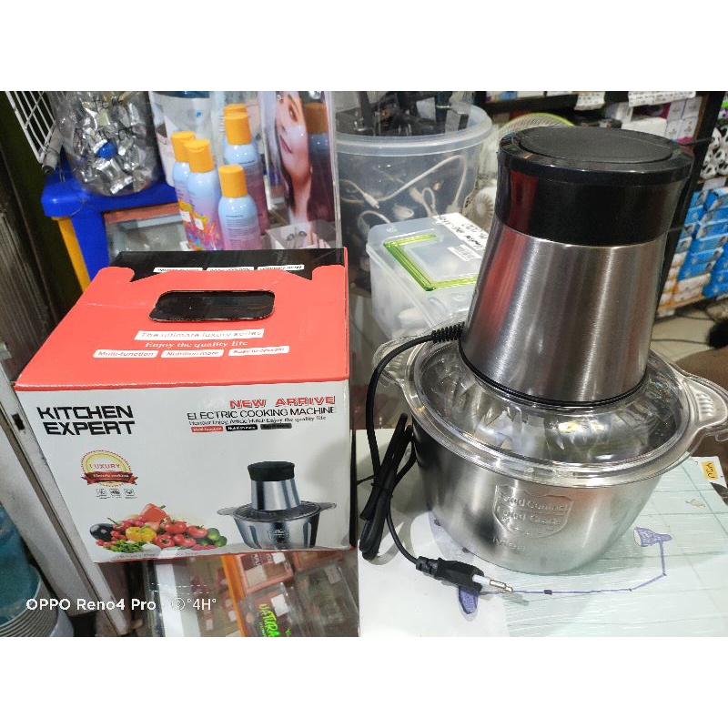 BLENDER DAGING STAINLESS CHOPER TEKAN 2LT KITCHEN EXPERT