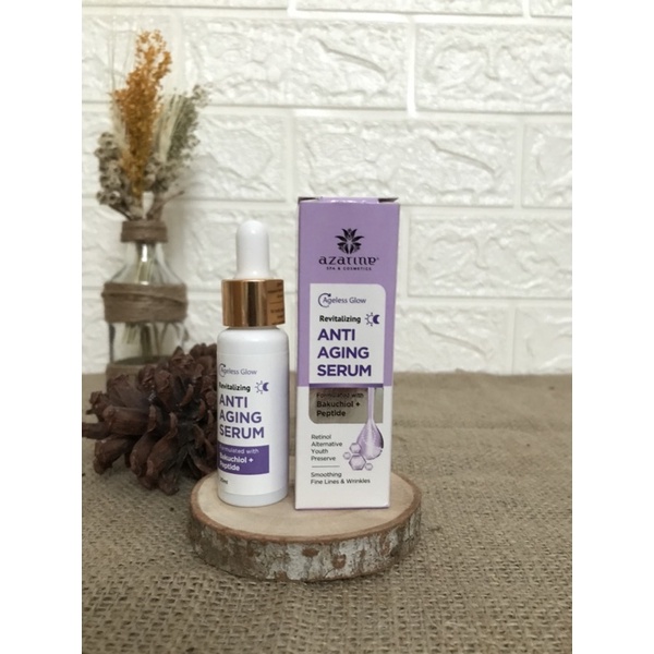 Azarine Revitalizing ANTI AGING SERUM 20 ml -Mengandung Bakchiol & Peptide Sebagai Alternatif Retino