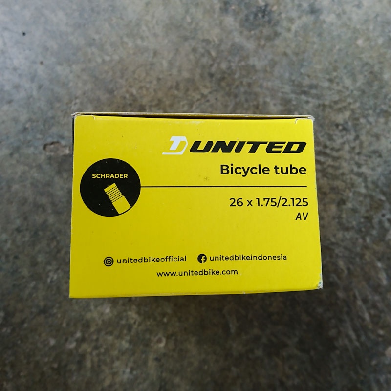 Ban Dalam United Sepeda 26 x 1.75/2.125 AV Schrader Pentil Motor