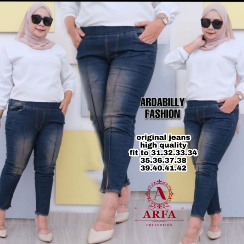 Celana Jeans Wanita Ardabily Jumbo Kekinian Murah