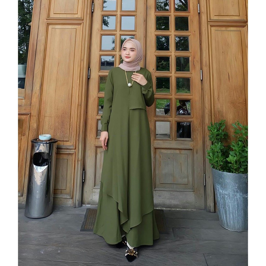 HD16:[MIZA DRESS] [ GAMIS  TERBARU 2023  BAHAN SHAKILA PREMIUM HQ] [ FASHION MUSLIM WANITA REMAJA] [ GAMIS ELEGANT TERBARU 2023] [SIZE S, M, L ,XL]DRESS KONDANGAN TERLARIS